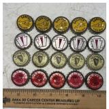 (20)BOTTLE CAPS-(5)EACH