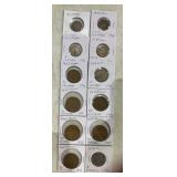 (12)MEXICO "CENTAVOS" COINS-(1)50 / (5)20 / (2)10