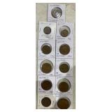 (11)MEXICO "CENTAVOS" COINS-(1)50 / (6)20 / (1)10