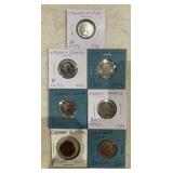 (7)CAYMEN ISLANDS "CENT" COINS-(1)25 / (6)10 ***