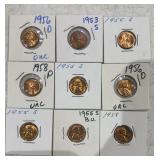 (9)LINCOLN WHEAT BACK CENTS ***1950