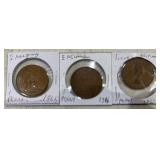(3)BRITISH "1-PENNY" COINS-1965 / 1966 / 1967
