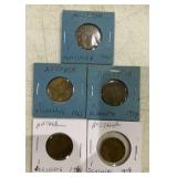 (5)AUSTRIA "1-SCHILLING" COINS ***ASSORTED DATES