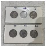 (5)JEFFERSON NICKELS ***ASSORTED DATES***