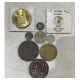 (9)TOKENS & RELATED ITEMS ***ASSORTED***