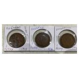 (3)BRITISH "1-PENNY" COINS-1914 / 1936 / 1940