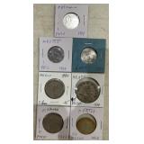 (7)MEXICO "PESO" COINS-(2)10 / (2)5 / (3)1 ***
