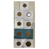 (9)RUSSIA "RUBLE" COINS-(1)50 / (1)10 / (5)5 /