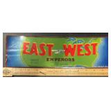(16 COUNT) VINTAGE CRATE LABEL-EAST WEST-PLANE