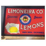 (5 COUNT) VINTAGE CRATE LABEL-LIMONEIRA CO./LEMONS