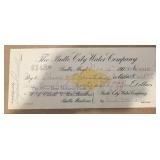 VINTAGE BANK CHECK-DATED '1900'/THE BUTTE CITY