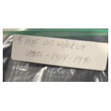 (5) 'DIFFERENT' VINTAGE WHISKEY BOTTLE LABELS-