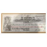 VINTAGE BANK CHECK-DATED '1919'/'THE FIRST