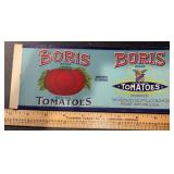 (12 COUNT) VINTAGE CAN LABEL-BORIS/TOMATOES
