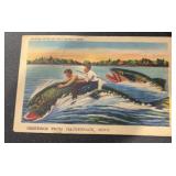 VINTAGE POSTCARD-'HANDWRITTEN' & POSTAGE STAMP