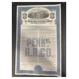 VINTAGE RAILROAD STOCK CERTIFICATE-'THE