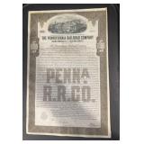 VINTAGE RAILROAD STOCK CERTIFICATE-'THE