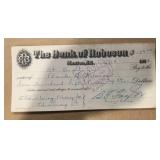 VINTAGE BANK CHECK-DATED '1913'/'THE BANK OF