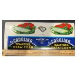 (25 COUNT) VINTAGE CAN LABEL-CAROLINA/TOMATOES,