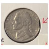 1995-D JEFFERSON NICKEL ***DEFECT - CLIPPED AT