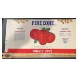 (25 COUNT) VINTAGE CAN LABEL-PINE CONE/TOMATO