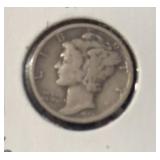 1937-D MERCURY HEAD DIME (90% SILVER) (GOOD-6)