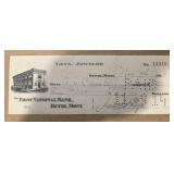 VINTAGE BANK CHECK-DATED '1914'/LEYS, JEWELER'