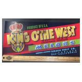 (10 COUNT) VINTAGE CRATE LABEL-KING O'THE WEST/