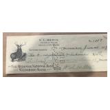 VINTAGE BANK CHECK-DATED '1927'/'W.L. HILTON