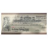 VINTAGE BANK CHECK-DATED '1916'/'THE FIRST