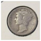 1928-S MERCURY HEAD DIME (90% SILVER) (GOOD)