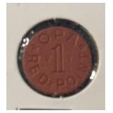 1-RED 'OPA' TRANSPORTATION TOKEN