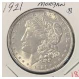 1921-P MORGAN SILVER DOLLAR (90% SILVER) (BU) ***