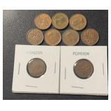 (BAG OF 10) CANADA CENTS (1944 - 1981)