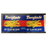 (13 COUNT) VINTAGE CAN LABEL-EVERGLADE/YELLOW WAX