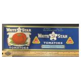 (17 COUNT) VINTAGE CAN LABEL-WHITE STAR/TOMATOES