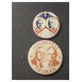 (2) 'DIFFERENT' POLITICAL PINBACKS