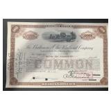 VINTAGE RAILROAD STOCK CERTIFICATE-'THE BALTIMORE