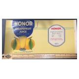 (4 COUNT) VINTAGE CAN LABEL-HONOR GRA PEFRUIT