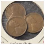 1937-38-39 'S-MINTS' LINCOLN WHEAT BACK CENTS
