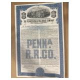 VINTAGE RAILROAD STOCK CERTIFICATE-'THE