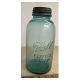 'BALL' 'HALF GALLON' FRUIT/CANNING JAR W/ZINC LID
