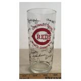 'CINCINNATI REDS' GLASS DRINK TUMBLER-CHECK OUT