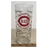 'CINCINNATI REDS' GLASS DRINK TUMBLER-CHECK OUT