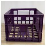 PLASTIC STORAGE CRATE-BROWN