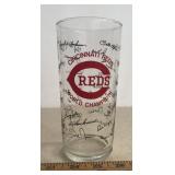 'CINCINNATI REDS' GLASS DRINK TUMBLER-CHECK OUT