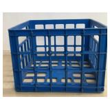 PLASTIC STORAGE CRATE-BLUE