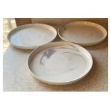 (3)STONEWARE DINNER PLATES