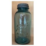 'BALL' CANNING JAR W/ZINC LID (HALF GALLON)