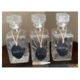 (SET) GLASS DECANTERS